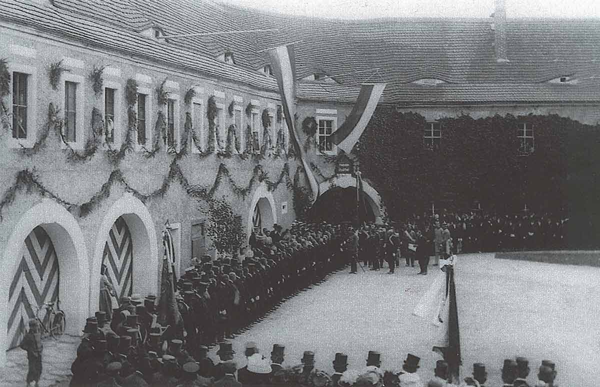 Besuch des Königs Friedrich August im Rittergut Deutschenbora um 1910