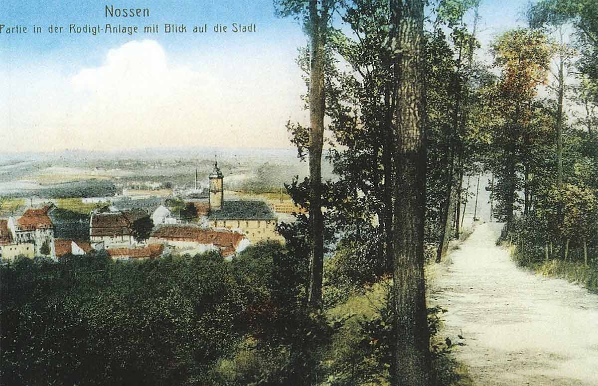Blick vom Rodigt zum Schloss Nossen, um 1913